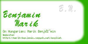 benjamin marik business card